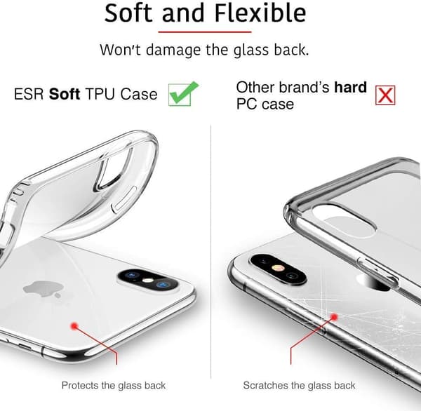 BAKSIDAN TILL APPLE IPHONE XS/IPHONE X SKAL SILIKON TRANSPARENT