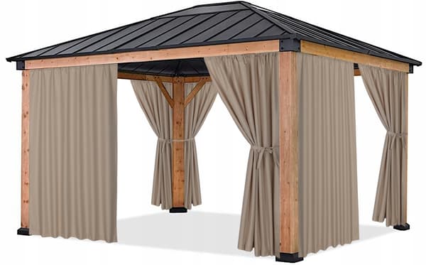 Terrassehavegardiner T 155x190 lys beige