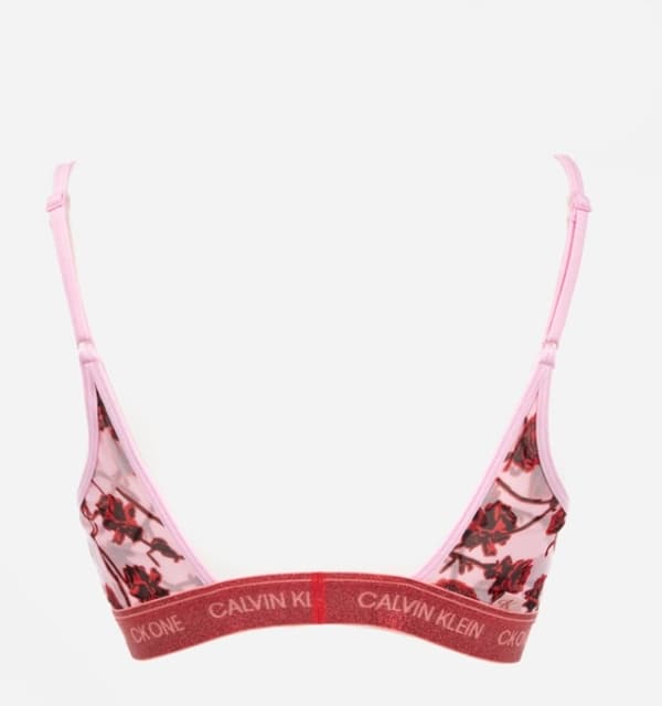 Calvin Klein rosa mönstrad mjuk behå storlek M