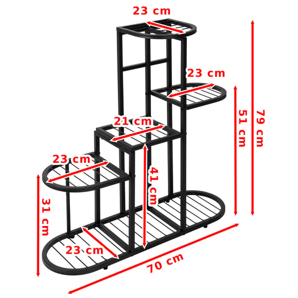 STIGAN sort metal loft blomsterstander