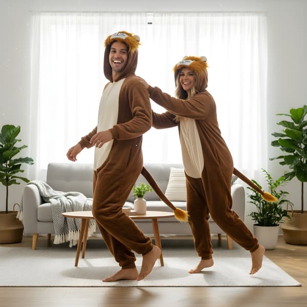 Kigurumi pyjamas løve kostume størrelse 145-155 cm
