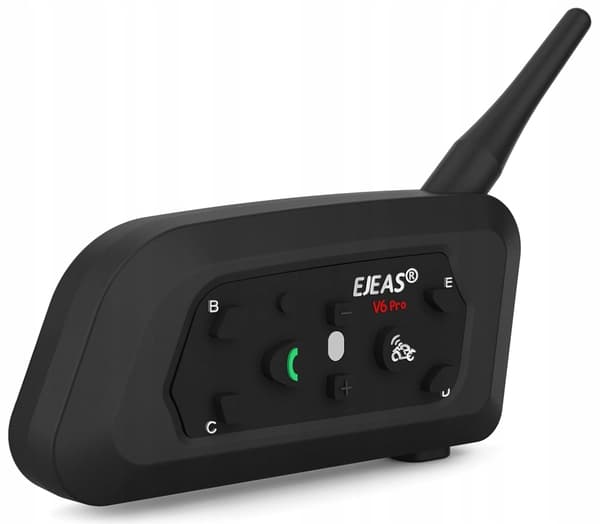 EJEAS V6 Pro+ Motorcykelintercom för 6 personer FM, Bluetooth, IP67 Qualcomm