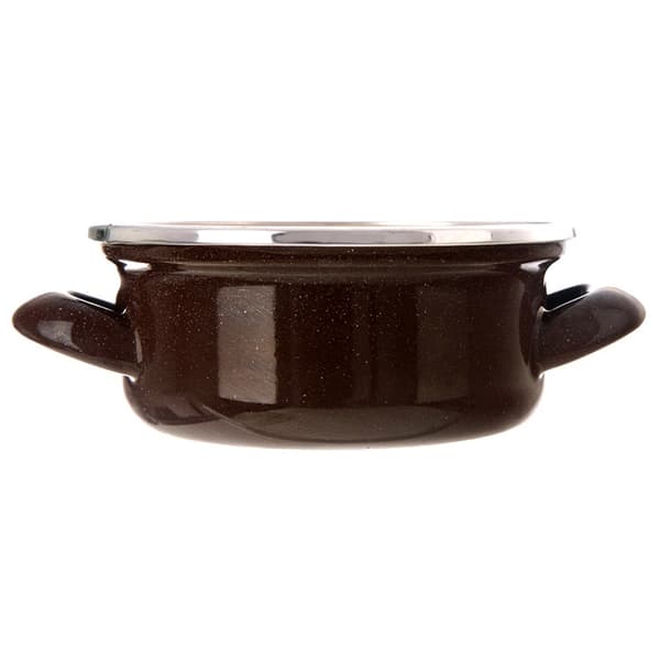 Emaljerad gryta BRUN 14 cm, 600 ml