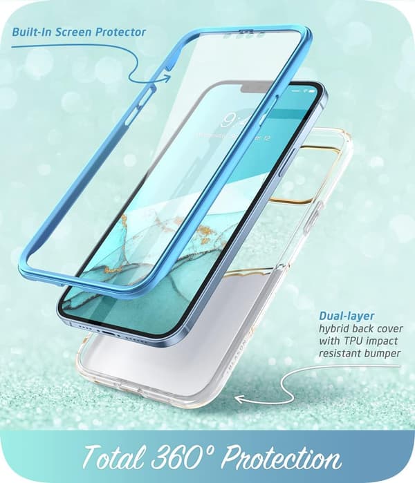 IPHONE 13 PRO 6,1' BUTTERFLY BLÅT ETUI