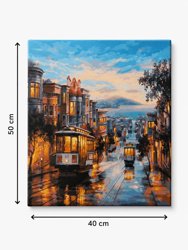 Målning med siffror med ram San Francisco 50x40 cm