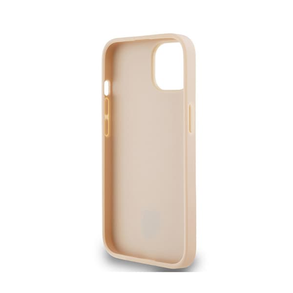 DKNY Læder Ternet Mono Mønster & Trykte Striber - iPhone 15 Plus / 14 Plus Etui (Pink)