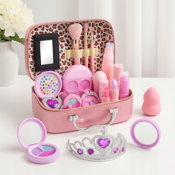 Sæt til negle makeup kosmetikpose etui kosmetik makeup til børn