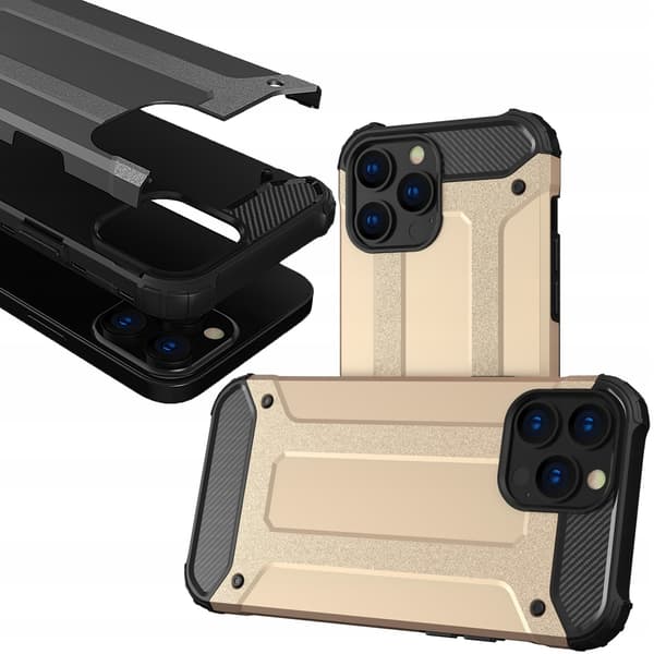 Hybrid Armor iPhone 13 Pro Guld Armor Hybrid Armor Etui