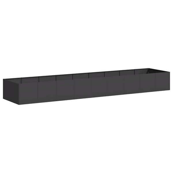 vidaXL sort urtepotte 360x80x40 cm stål