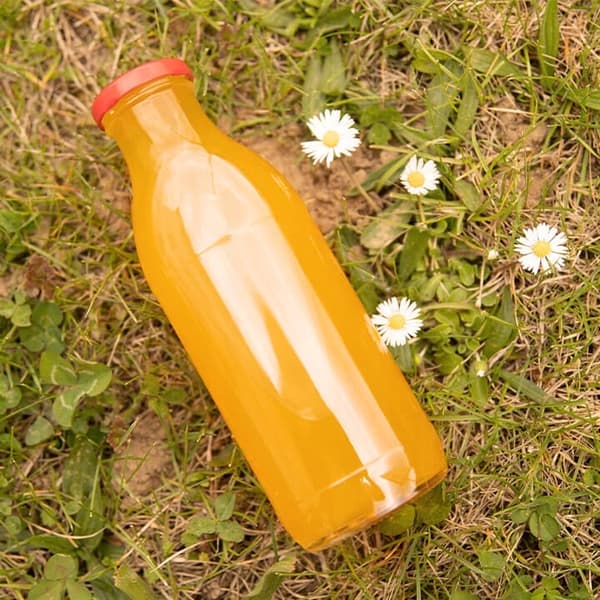 5x Kubuś 500ml glasflaskor för juice, juice, vatten, glasflaska 0,5l