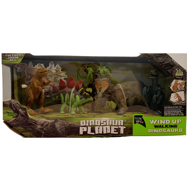 SÆT MED 4 DINOSAURE DINOSAUR LEGESÆT ET OPTRÆ