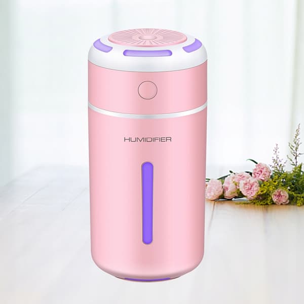 USB-uppladdningsbar luftfuktare, doftoljediffusor, rosa