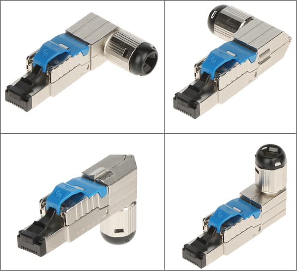 MODULAARINEN KULMAPISTOKE, SUOJATTU RJ45/FTP6A-HAND-KAT