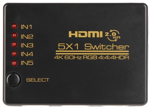 VIDEOKYTKIN HDMI-SW-5/1P