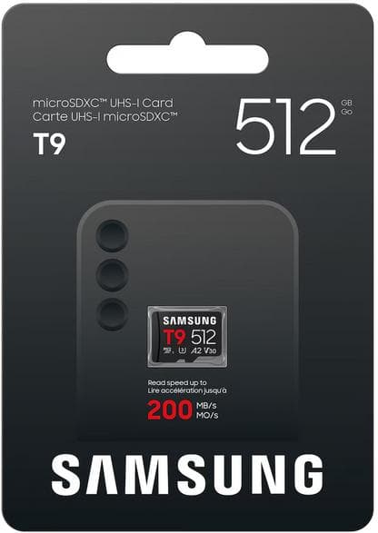 SAMSUNG T9 microSDXC UHS-I hukommelseskort 512GB sort
