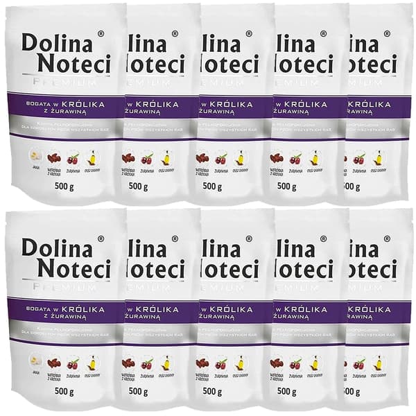 Dolina Noteci Premium våtfoder för hundar, kaniner, 10x500g