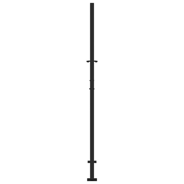 vidaXL havelåge sort 105x180 cm stål krydsdesign