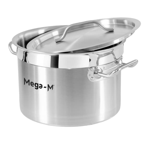 Mega-M PRO grytor gastronomisk med lock 9 l och 25 cm diameter