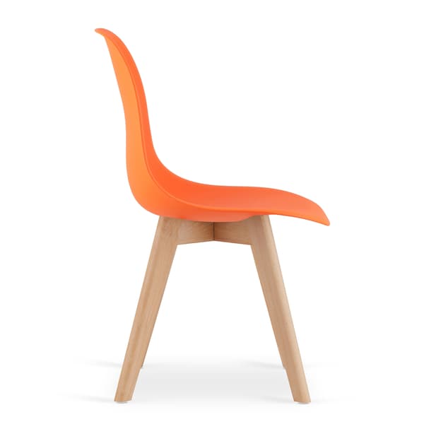 KITO stol orange / naturlige ben x 2