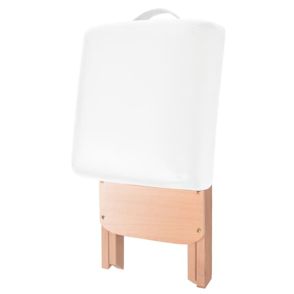 vidaXL Hopfällbar massagepall, sitstjocklek 12 cm, vit