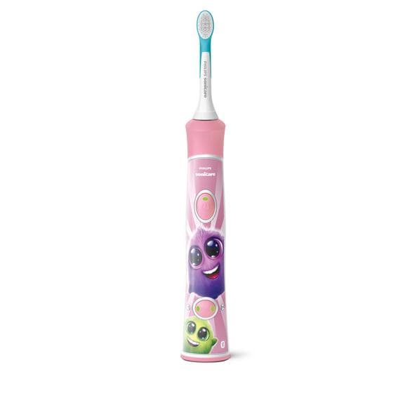 Philips Sonicare HX6352/42 lapsille – Vaaleanpunainen Sonic-hammasharja Bluetoothilla