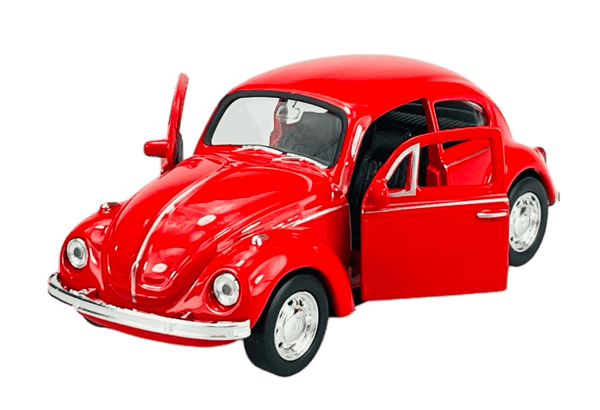 WELLY VW VOLKSWAGEN BEETLE KATOLLA PUNAINEN 1:34 42343