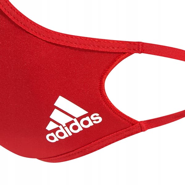 ADIDAS RÖDA LOGOTYPSMASK 3-PACK M/L WŁF
