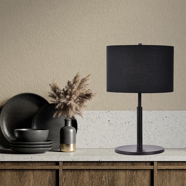 FOGO 2 E27 BORDLAMPE SORT LYS PRESTIGE LP-0304/2T BK