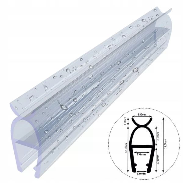 Tätning för duschkar D09 6-7mm 30cm tätningsskiva
