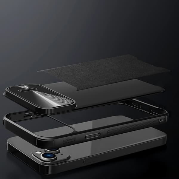Nillkin CamShield Läderfodral S iPhone 14 Plus Skal med Kameraskydd Grönt