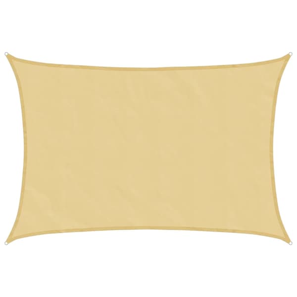 vidaXL solsejl, sand, 4,5x3,5 m, 100% polyester