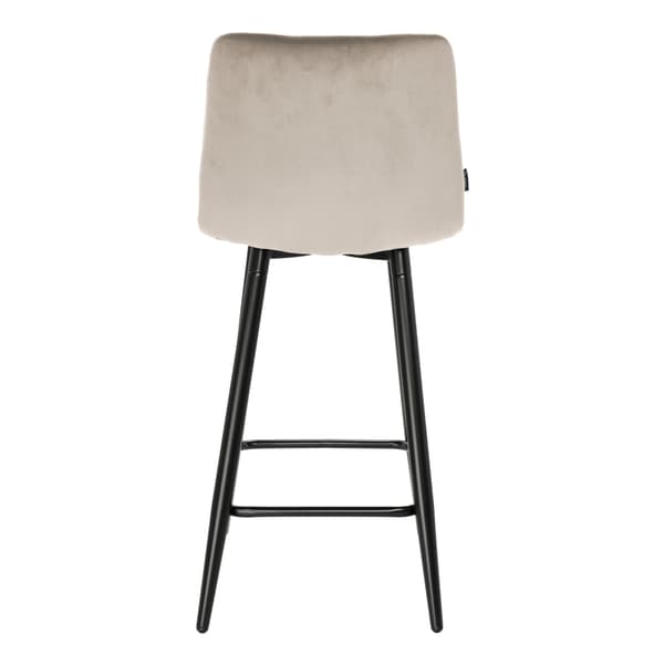 TORE sammet beige halvpall, 65 cm