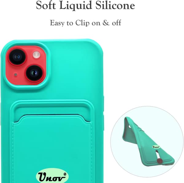SILIKONE ETUI TIL APPLE IPHONE 13/IPHONE 14 6,1" ETUI GRØN + PUNG