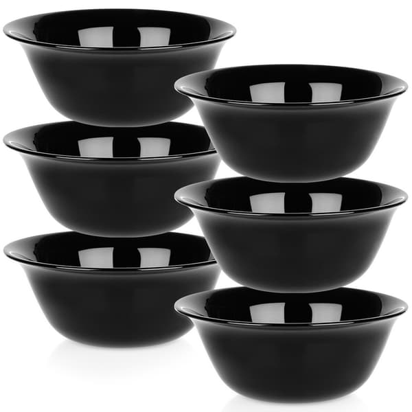Svarta glas skålar 300 ml 6 st