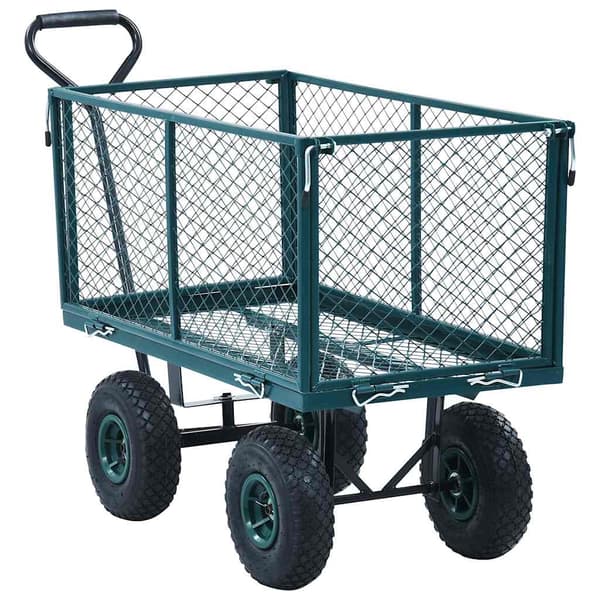 vidaXL Puutarhakärry Vihreä 350 kg