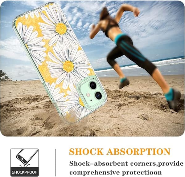 ETUI TIL APPLE IPHONE 12 MINI GUL MARGUETTEBLOMST HØJ BESKYTTELSE