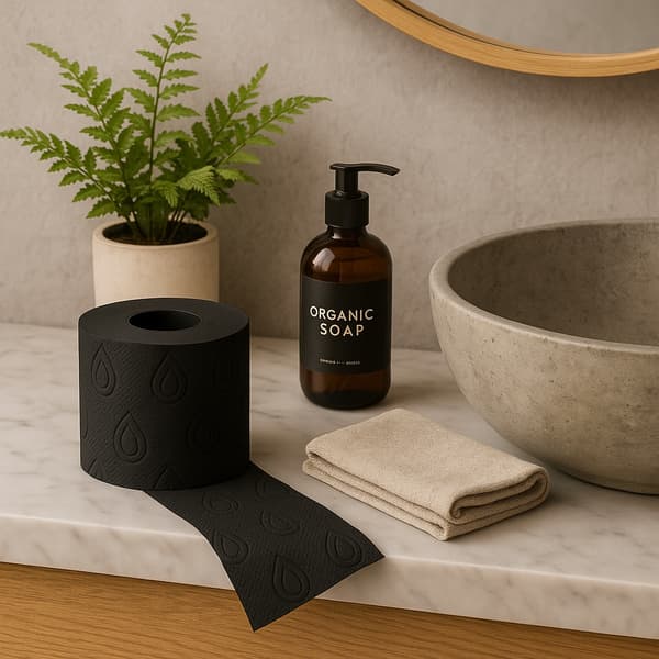 EKSKLUSIVT Renova sort duftende toiletpapir 16 m 3-lags 6 ruller