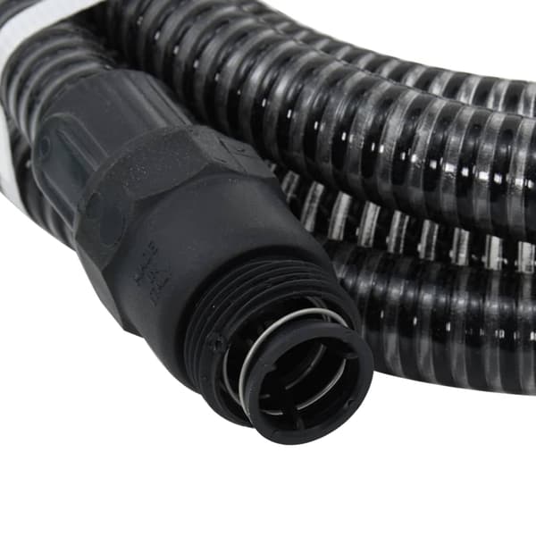 vidaXL sugeslange med messingkoblinger sort 1" 4 m PVC