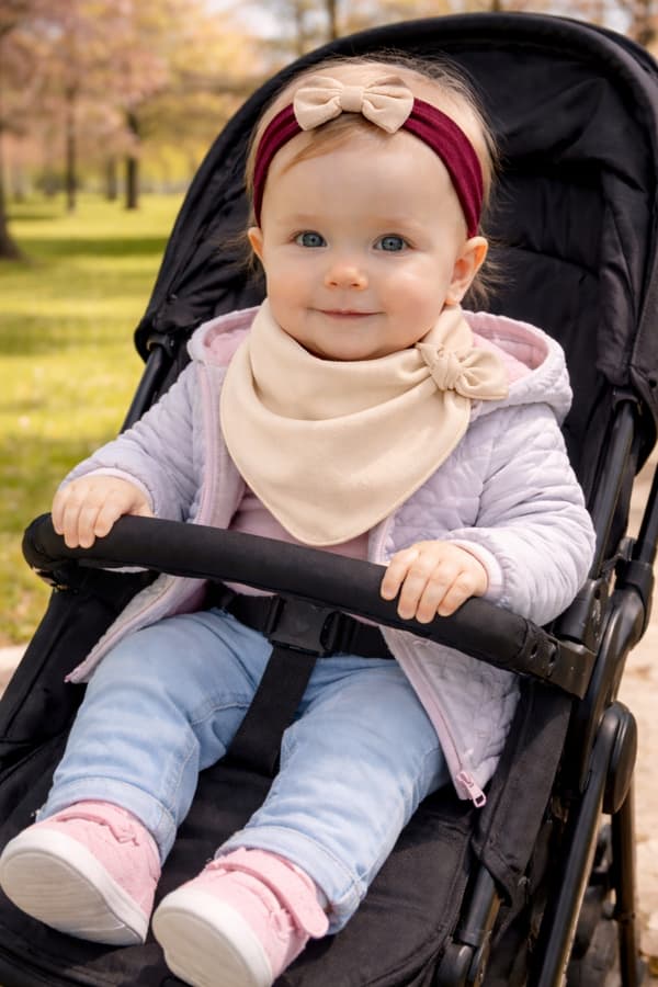 Halsduk triangel bomullsbandana sand beige