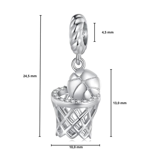 Basketkorg silver berlockhänge pärlor