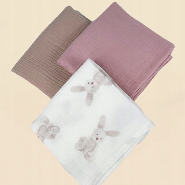 Plumeri Muslin Bleer Sæt med 3 Farver 70x70 cm