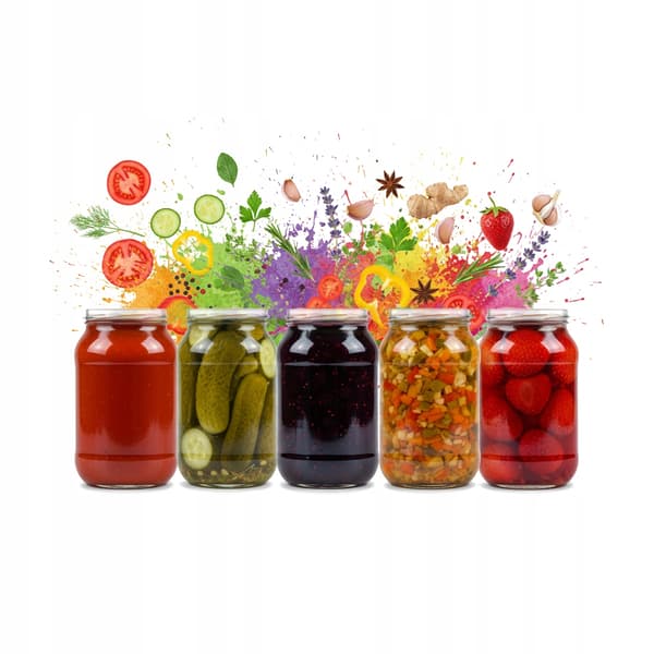 32x Glasburkar 900ml UTAN lock för honung, juice, sylt, pickles