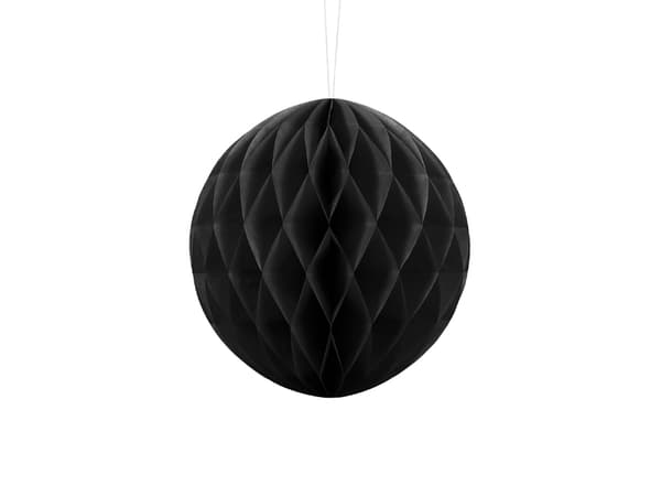 Svart pappersboll 20 cm 1 st.