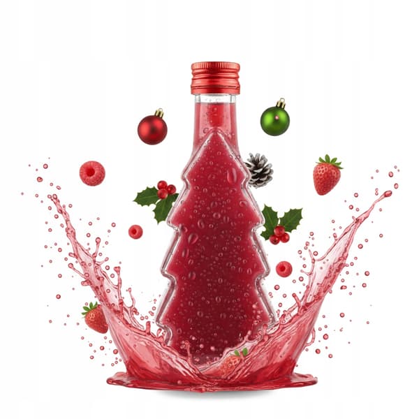 5X Flaska JULGRAN 250ml GLASFLASKOR för likörtinktur present 250 ml