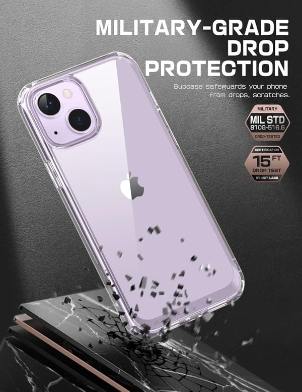 ETUI TIL APPLE IPHONE 14 PLUS SILICIUM TRANSPARENT FORSTÆRKET A2886 A2632