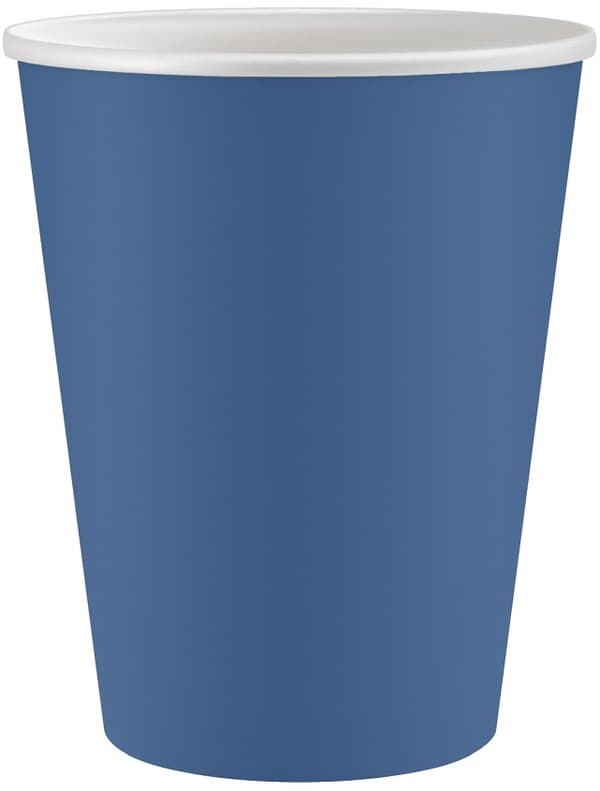 Marineblå papkrus 250ml 6 stk.