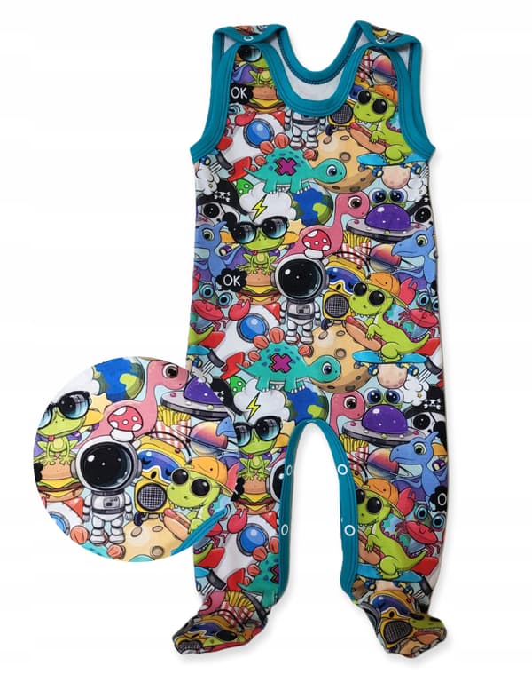 ROOMPACKS 92 lasten hihaton pyjama VÄRIKÄS