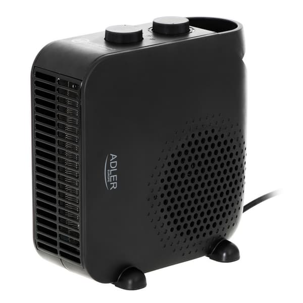 SVART VÄRMEFLÄKT 2000W AD 7725B - DE-AD7725B