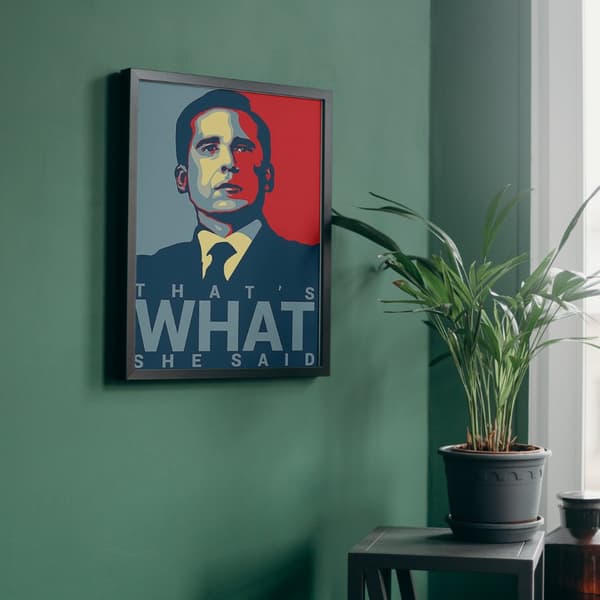 MALING EFTER TAL MED RAMME Billeder til maleri - The Office 40x50 cm