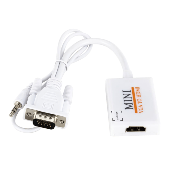 Videokonverter med VGA og 3,5 mm audio jack til HDMI